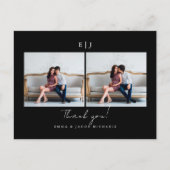 Carte Postale Merci photo Mariage noir noir (Devant)