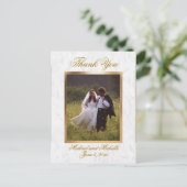 Carte postale Merci photo Mariage personnalisable (Debout devant)