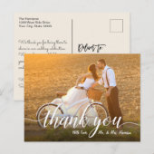 Carte Postale Merci photo Mariage romantique (Devant / Derrière)