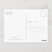 Carte Postale Merci photo Mariage simple (Dos)