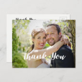 Carte Postale Merci photo Mariage tendance Horizontal (Devant / Derrière)