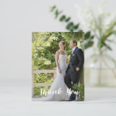 Carte Postale Merci photo Mariage tendance verticale (Debout devant)