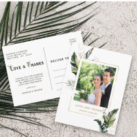 Merci photo Mariage Tropical Foliage Gold