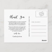 Carte Postale Merci photo minime de diplôme Script Décontracté (Dos)