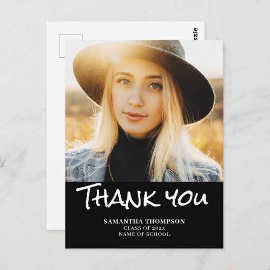 Carte postale Merci photo moderne 2023 (Devant / Derrière)