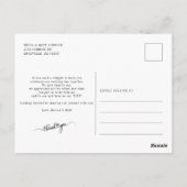 Carte Postale Merci photo moderne à la main pour les nouveaux ma (Dos)