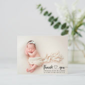 Carte Postale Merci photo moderne Faire-part de naissance bébé (Debout devant)