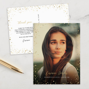 Carte postale Merci photo moderne Glitz Graduation