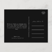 Carte Postale Merci photo moderne noir et blanc (Dos)