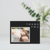 Carte Postale Merci photo moderne noir et blanc (Debout devant)