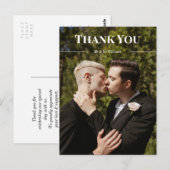 Carte Postale Merci Photo & Noms Typographie Épurée (Devant / Derrière)