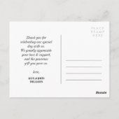 Carte Postale Merci Photo & Noms Typographie Épurée (Dos)