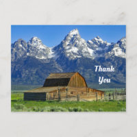 Merci photo paysager des montagnes Rustic Barn