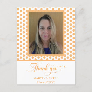 Carte postale Merci photo Peach Graduation
