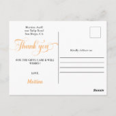 Carte postale Merci photo Peach Graduation (Dos)