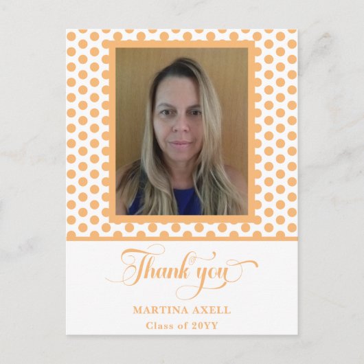 Carte postale Merci photo Peach Graduation (Devant)
