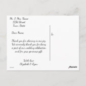 Carte Postale Merci, photo personnalisée (Dos)