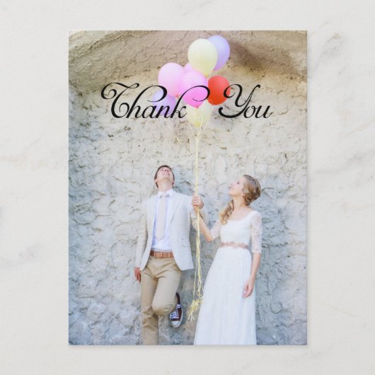 Carte Postale Merci, photo personnalisée (Devant)