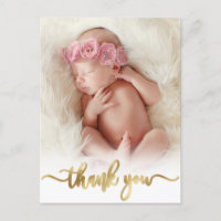 Merci photo pour bébé nouveau-né avec script or mo