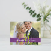 Carte postale Merci photo Purple Mariage damassé (Debout devant)