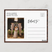 Carte Postale Merci photo Rustic Wood Floral (Dos)