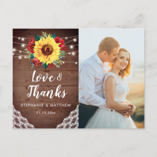Carte Postale Merci photo Rustique Mariage de dentelle de tourne