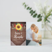 Carte Postale Merci photo Rustique Mariage de dentelle de tourne (Debout devant)