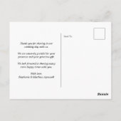 Carte Postale Merci photo Rustique Mariage de dentelle de tourne (Dos)