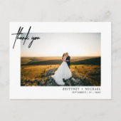 Carte Postale Merci photo simple à la main blanc (Devant)