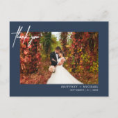 Carte Postale Merci photo simple à la main Marine (Devant)