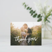 Carte postale Merci photo simple et moderne (Debout devant)