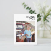 Carte Postale Merci photo simple et moderne (Debout devant)