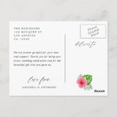 Carte Postale Merci photo Tropical Beach Wedding (Dos)