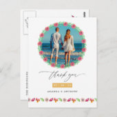 Carte Postale Merci photo Tropical Beach Wedding (Devant / Derrière)