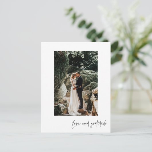 Carte postale Merci photo verticale Love Gratitude (Debout devant)