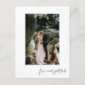 Carte postale Merci photo verticale Love Gratitude (Devant)