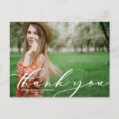 Carte Postale Merci photo Whimsical Script Graduation (Devant)