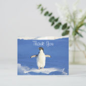 Carte Postale Merci Pingouin Drôle (Debout devant)