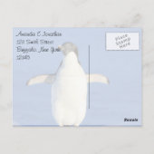 Carte Postale Merci Pingouin Drôle (Dos)