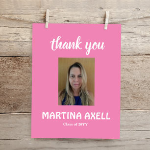 Carte postale Merci Pink Graduation