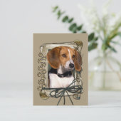 Carte Postale Merci - Poches de pierre - Beagle (Debout devant)