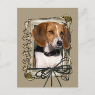 Carte Postale Merci - Poches de pierre - Beagle