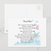 Carte Postale Merci Poem (Devant / Derrière)