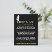 Carte Postale Merci poème pour les invités du jour de mariage (Debout devant)