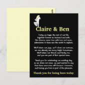 Carte Postale Merci poème pour les invités du jour de mariage (Devant / Derrière)