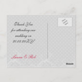 Carte Postale Merci pois rose pastel (Dos)