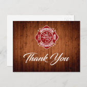 Carte postale Merci pompier volontaire (Devant / Derrière)