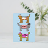 Carte Postale Merci pour animaux de compagnie Groomer Chiens de  (Debout devant)