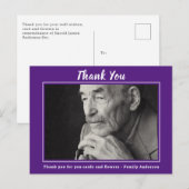 Carte Postale Merci Pour Assister Au Mémorial Funéraire (Devant / Derrière)