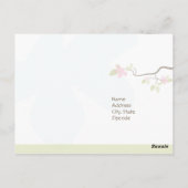 Carte postale Merci pour bébé rose (Dos)